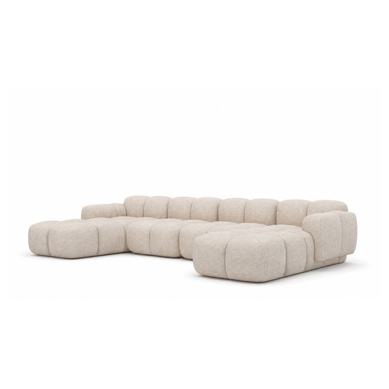 Lou Large U-Shaped Modular Sectional Sofa with Double Chaise
