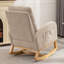Chaise berçante avec repose-pieds à haut dossier-549167384