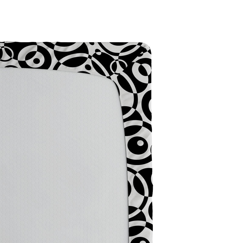 Ambesonne Fitted Sheet 2-Pack, California King Fitted Sheet, Black/White Abstract 2