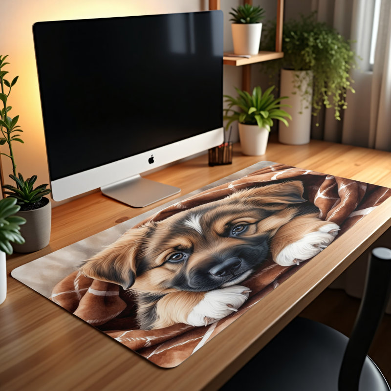 Polyester Desk Pad, 14.4x12.1