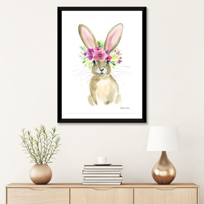 Floral Bunny par Kirsten Dill - reproduction d'art sur papier