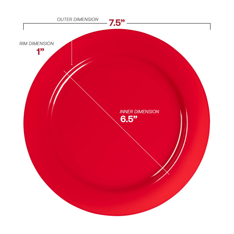 Ensemble de 120 couverts ronds jetables en plastique rouge uni, parfaits pour les fêtes.