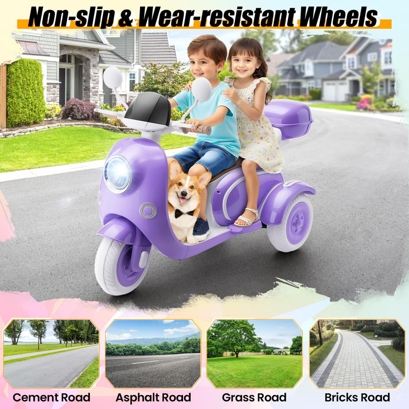 Trottinette pliante pour enfant, Bleu et noir