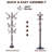 Solid Wood Coat Rack, 14 Hanging Points & Sturdy Base For Hallway, Office(Lucky Curve)