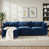 Chenille bleu foncé est en rupture de stock