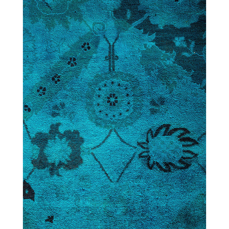 Tapis bleu nouvel âge 9 pi 1 po x 12 pi 1 po Coryann