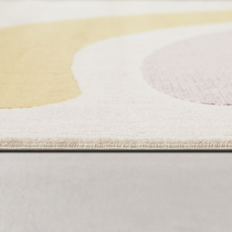 Tapis rectangulaire en polypropylène tissé à la machine, Rectangle 4 pi 4 po x 6 pi