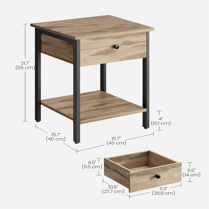 Table de bout Azaya, Brun chameau