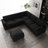 Corduroy Modular L - Shaped Sectional Sofa With Removable Ottoman-279045611