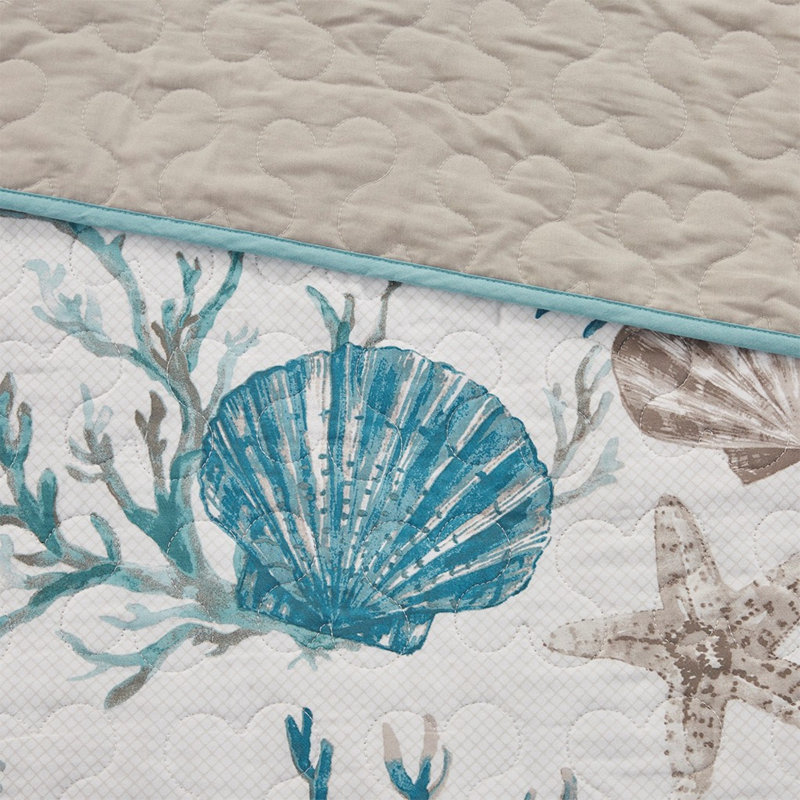 Ensemble de literie en satin de coton luxueux turquoise pour décor côtier