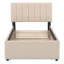 Lit plateforme tapissier simple avec lit gigogne Teddy