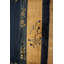 Antique Peking Chinese Floral, Medallion Beige, Blue Navy 1900s Rug