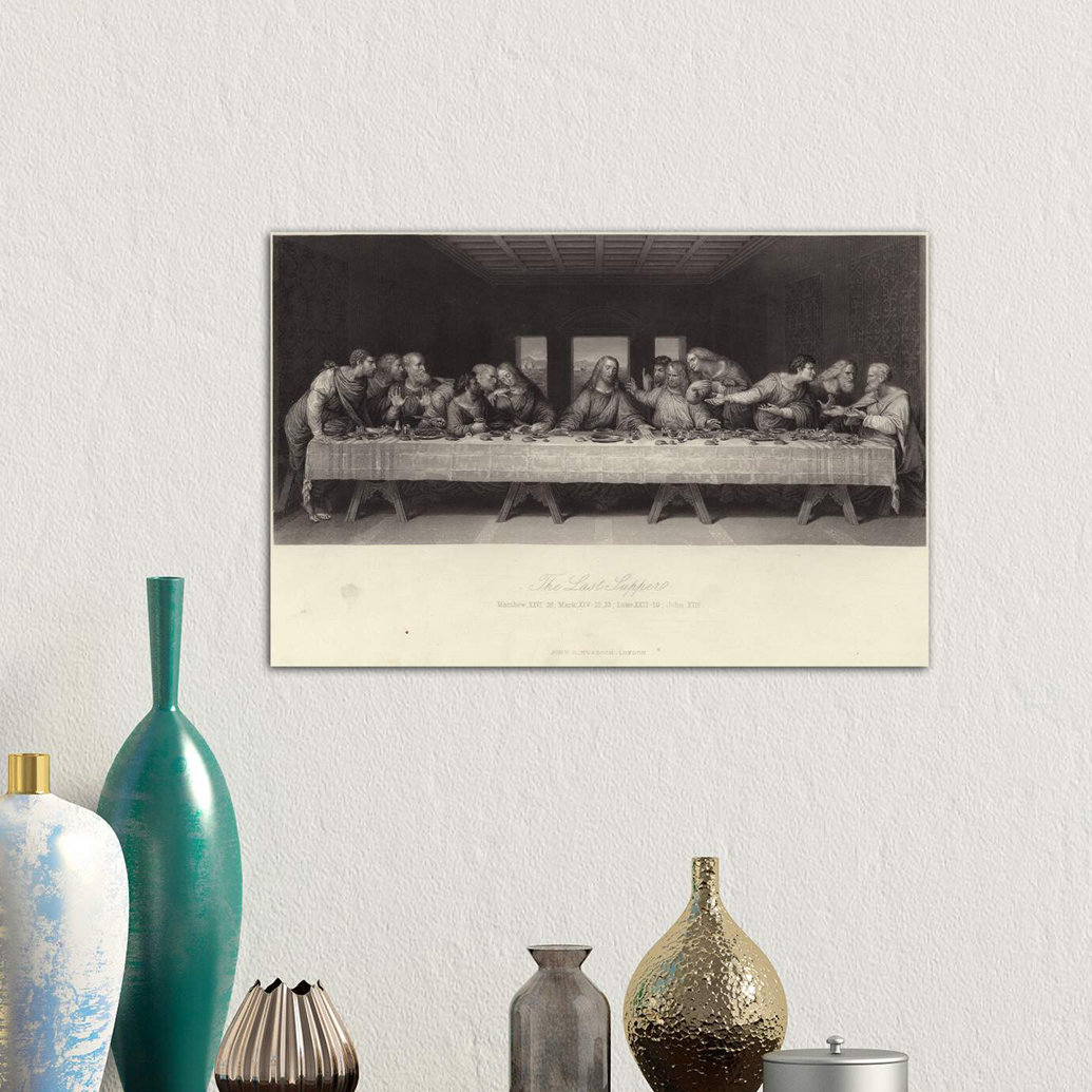 The Last Supper by Leonardo Da Vinci - Wrapped Canvas Painting