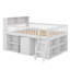Lit mezzanine avec rangement intégré et tête de lit avec éclairage à DEL-229558227-229558228