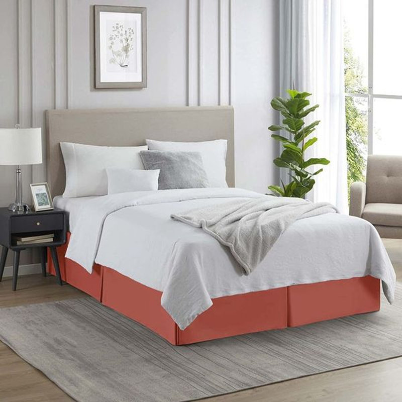 Luxury Pleated 14" Bed Skirt, Orange, Full XL