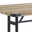 Table rectangulaire avec pieds en métal et surface en chêne de qualité combinant style industriel
