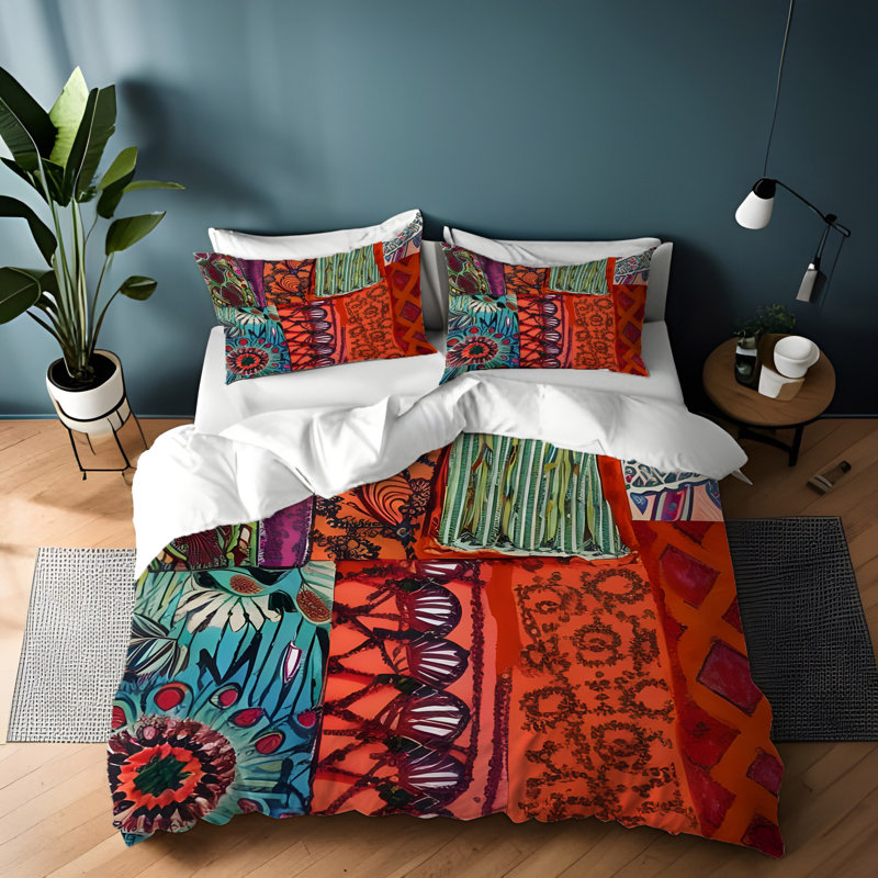 Literie, Housse de couette grand + 2 grandes taies décorat