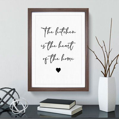Kitchen in the Heart of the Home - Picture Frame Typography