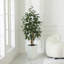 Adcock UV Protected Artificial Ficus Tree with Decorative Base, Faux Ficus Plant with Natural Trunk-1722551527-1722551521
