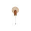Lampe murale élégante avec corps en travertin et capuchon en bois de noyer, 8,3 x 4,7 x 12,4 pouces | 1 x douille E14 (40 W maximum) | Bouton marche / arrêt sur le câble | Design élégant beige et noyer pour la décoration de maison moderne, classé IP20-716167039