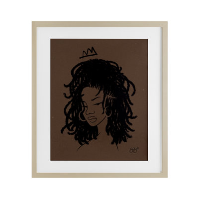 «Liz with Crown», reproduction encadrée sous verre, conception de Sierra Siler