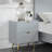 2-Drawer MDF Nightstand In High Gloss Grey Finish – Modern And Stylish Bedside Storage