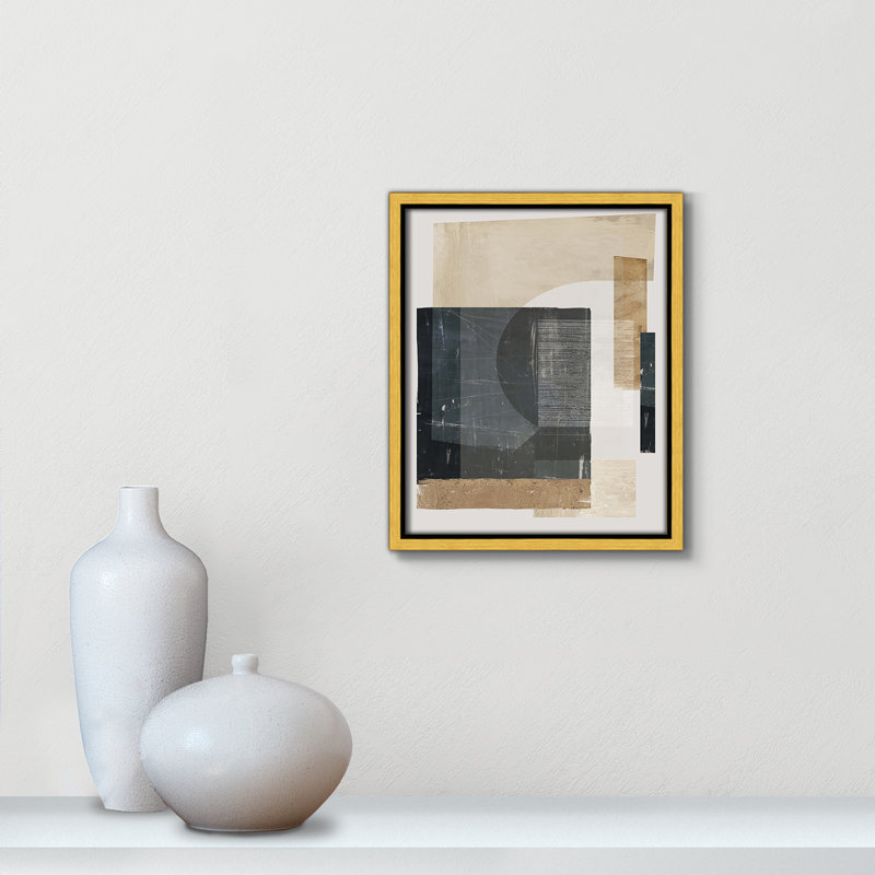 Hometown Glory - reproduction de cadre flottant sur toile, L 9,5 po x H 11,5 po, Doré
