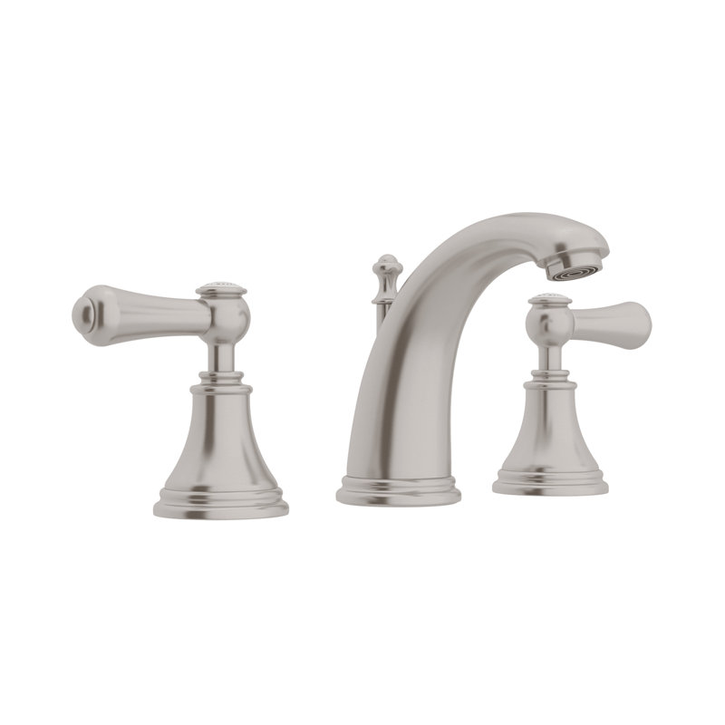 Georgian Era Widespread Lavatory Faucet, Satin Nickel