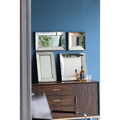 Miroir ou plateau traditionnel 16,5 x 24 po, superbe réflexion sur le verre, pièce transformable, 7,3 lb, argent, plateau décoratif mural en bois 16,5 x 24 po, brillant qui améliore l'image de la pièce, fabrication
