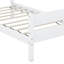 Structure de lit simple en bois, lit plateforme simple avec tête et pied de lit, cadres de lit simple pour enfants avec supports à lattes-1822137347