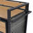 Outdoor Grill Cart With Exterior, - Wood Tabletop, Foldable Design, Spice , Wine Rack, Lockable Wheels, Grey 52.8"w Weather , Table, Desktop, Multiple Storage Spaces, Accessories