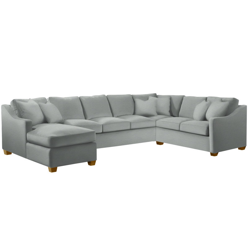 Oliver Sectional, Havana, Left Hand Facing, Beige Performance Fabric; 0851-73