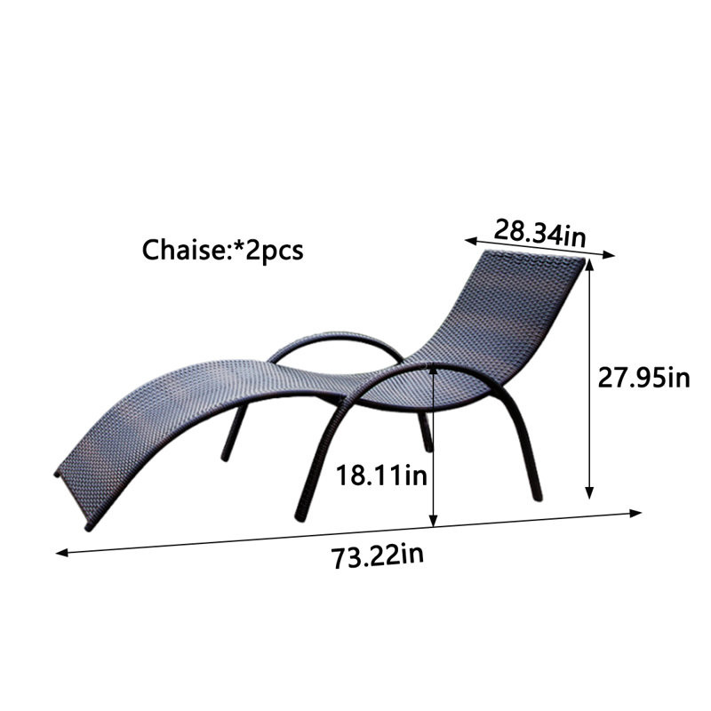 Chaise longue d'extérieur