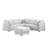 Penelope 94.5" Light Grey Linen Fabric Reversible L-Shape Sectional Sofa With Ottoman And Pillows-1641080923