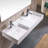 Dowell 48'' White Solid Surface Stone Rectangular Wall Mount Double Bathroom Sink