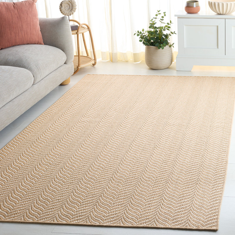 Palm Beach 330 70% Sisal; 20% Wool; 10% Latex Chevron Rug, Rectangle 5' x 8'