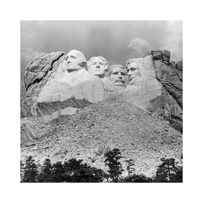 1940S Mount Rushmore South Dakota George Washington Theodore Roosevelt Abraham Lincoln Thomas Jefferson - Wrapped Canvas Print