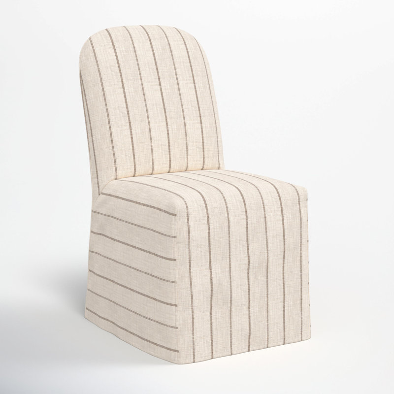 Chaise de salle à manger Velma Maggie, Rayures gris anthracite Fritz
