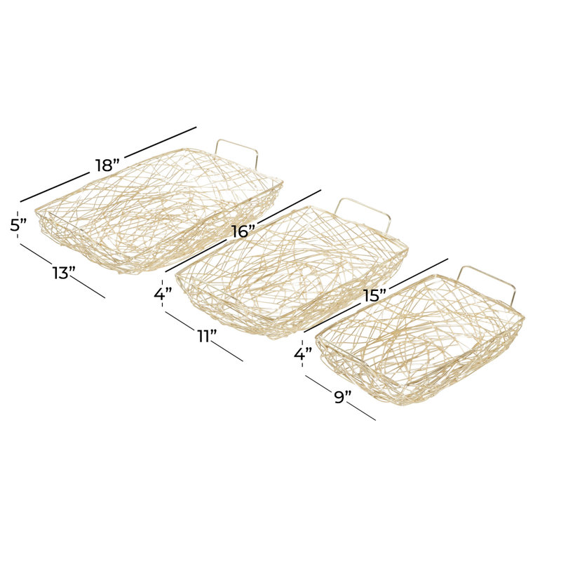Metal Tray - Set of 3