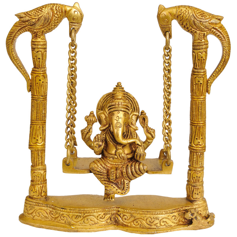 Lord Ganesha sur une balançoire à perroquet