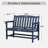 Hdpe Outdoor Park Bench With Hidden Cup Holder-1482315535