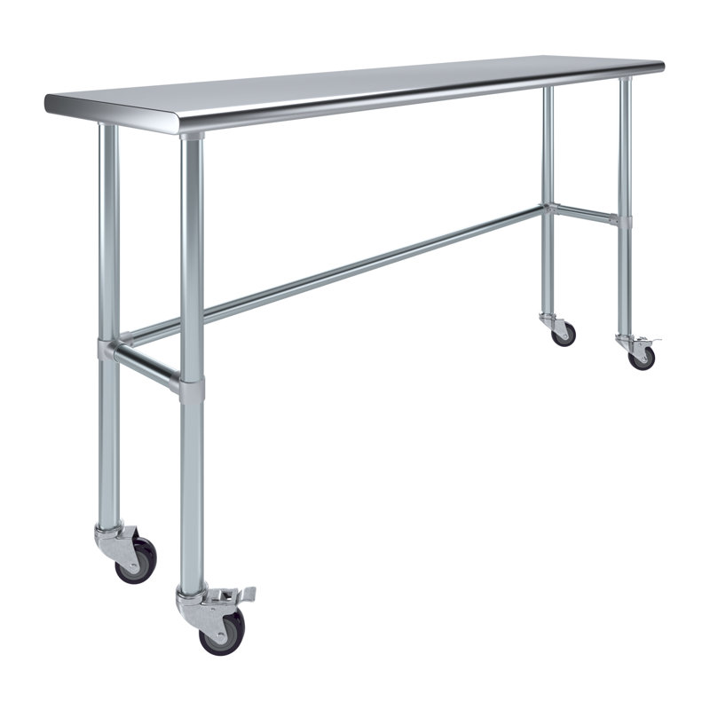 Table de travail en acier inoxydable, H 38 po x L 72 po x l 18 po
