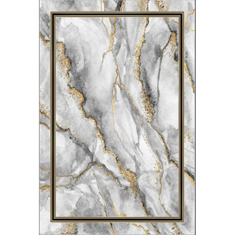 Luxurious Velvet Area Rug (4.6 x 7.2 ft), 100% Antibacterial Fabric, Non-Slip Cotton Backing, Pile Height: 0.4 in | Machine Washable, 3D Digital Print Design | Perfect for Living Room & Bedroom Decor, Soft & Durable