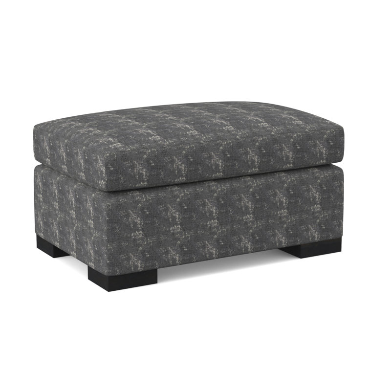 Elkins Ottoman, Espresso, Elise Linen