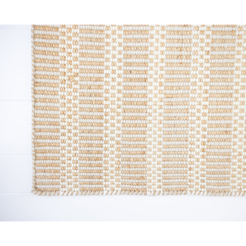 Jute & Wool Striped Rug, 8' x 10', Violet Pearl