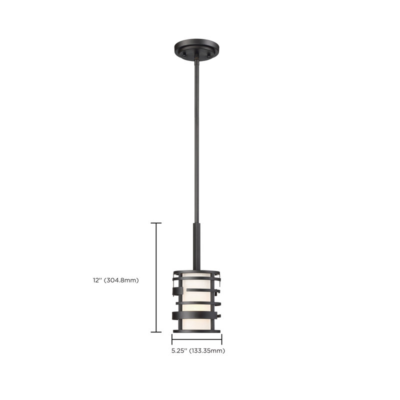 Luminaire suspendu cylindrique à 1 lumière Bettyann