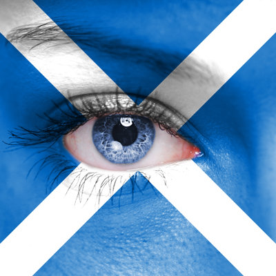 Charlette Scotland Flag by Kwasny221 - Wrapped Canvas Print