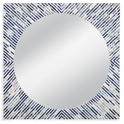 Alberton Bone Flat Wall Mirror
