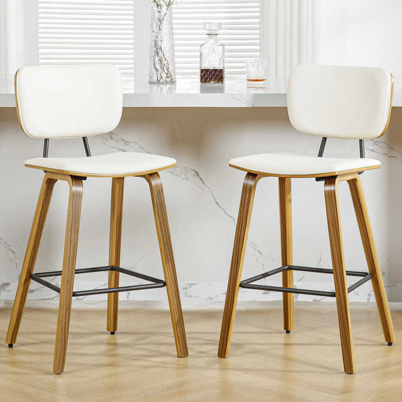 Tabouret de bar 26 po, Crème, 3