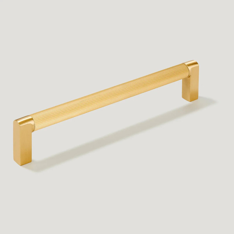 BECKER Grooved D-Bar Pull (Pull Only), 8.66", Brass